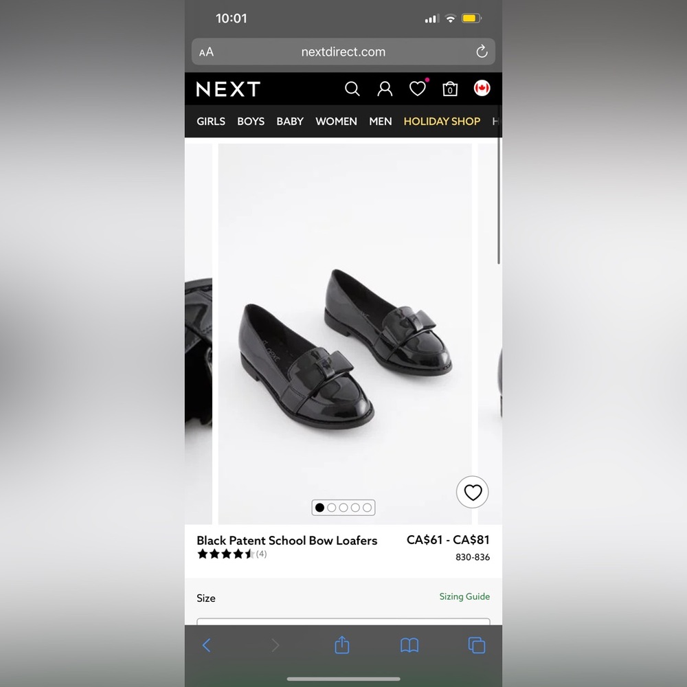 Black Patent Loafers for kids.